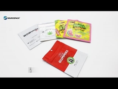 3 Side Sealed CBD Gummies Mylar Bags Weed Cannabis Packaging 3.5g Zipper Pouch